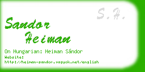 sandor heiman business card